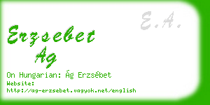 erzsebet ag business card